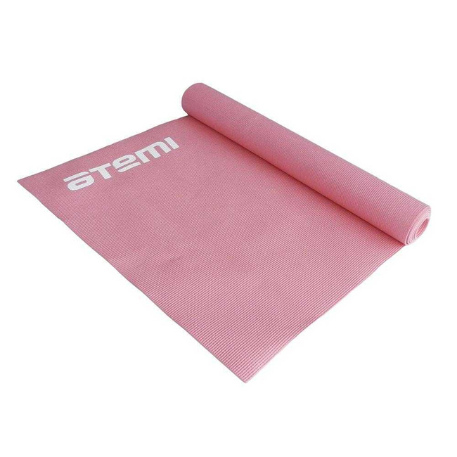 Коврик для йоги Atemi AYM01 розовый 173 см, 3 мм