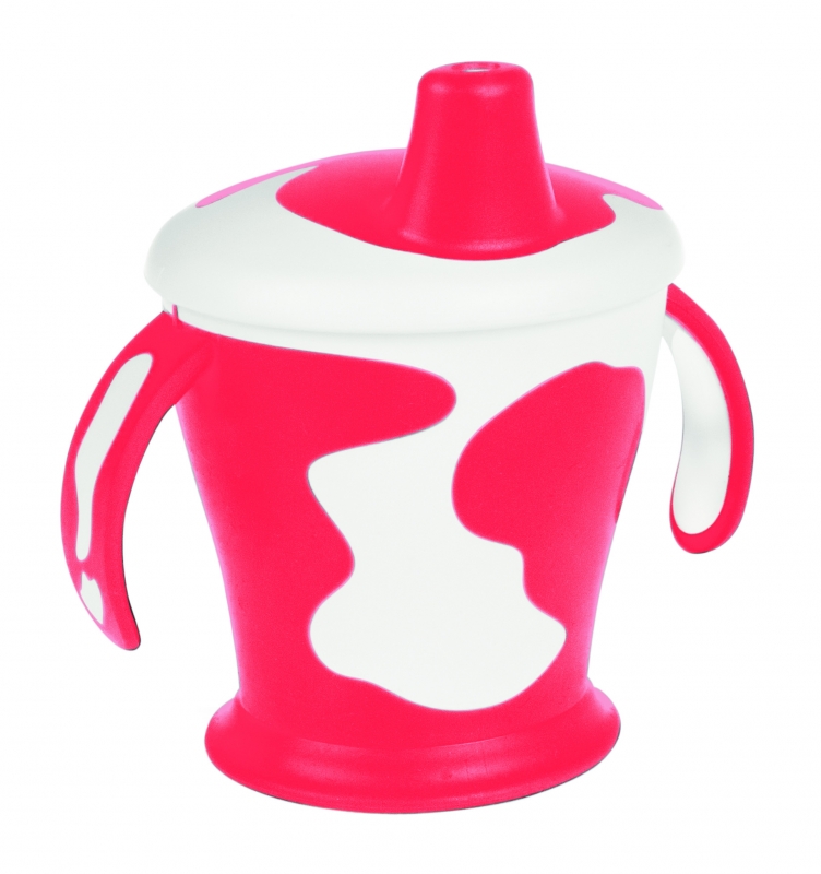 

Поильник-непроливайка Canpol Babies с ручками Little cow 250 мл красный