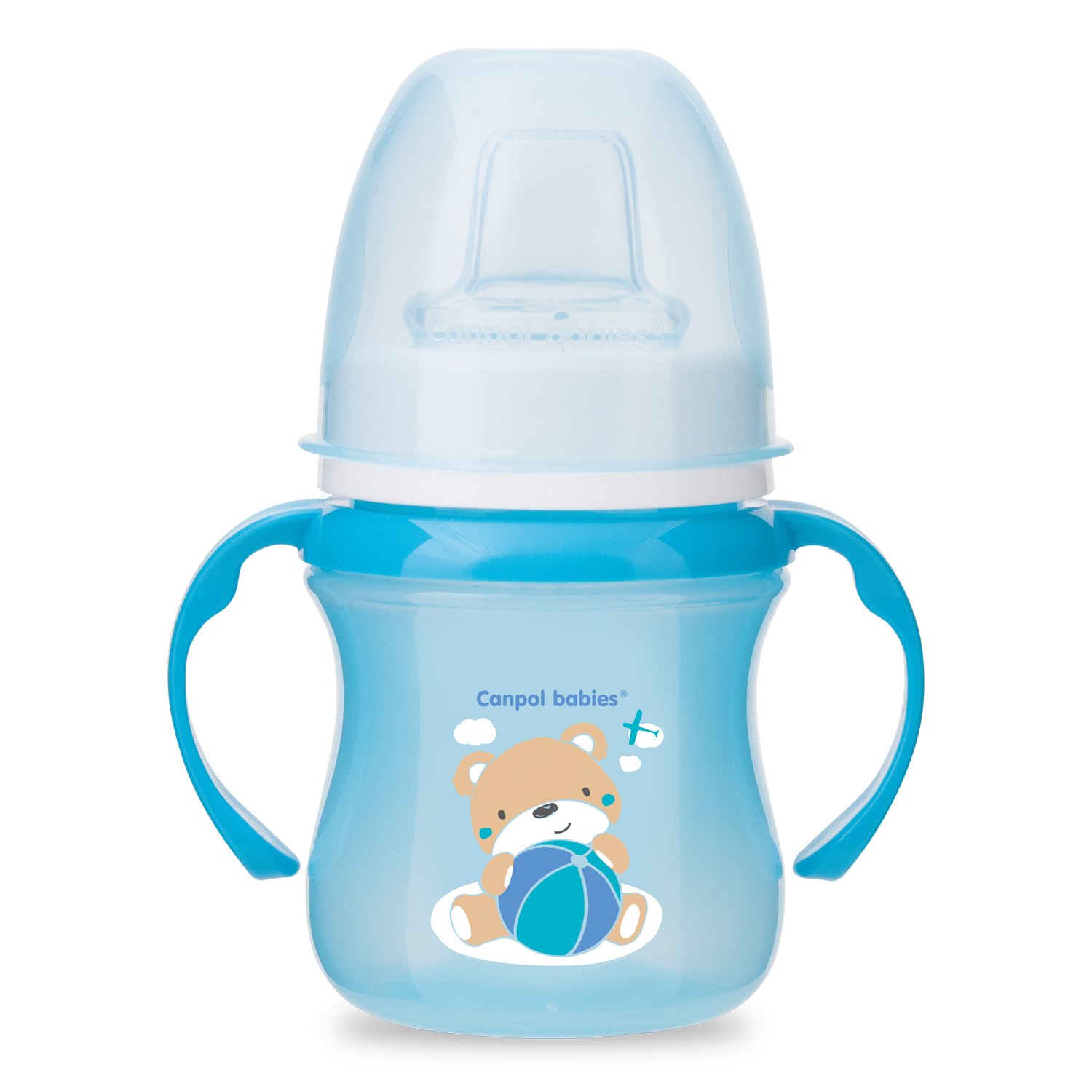 

Поильник Canpol Babies EasyStart Colourful animals силиконовый носик 120 мл синий
