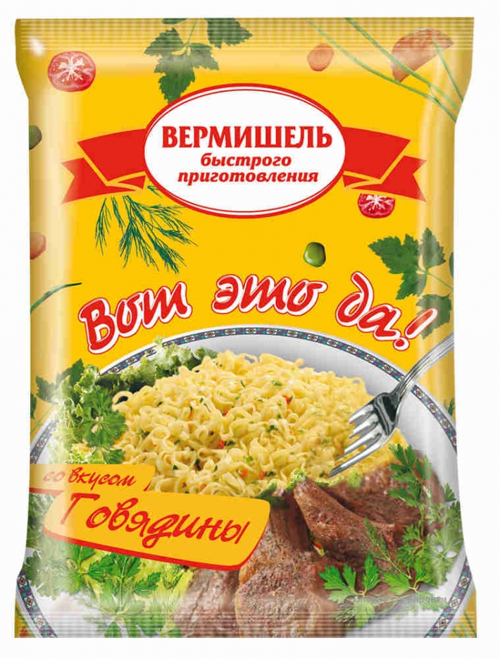 

Вермишель быстрого приготовления Вот это да! со вкусом говядины, 45 г