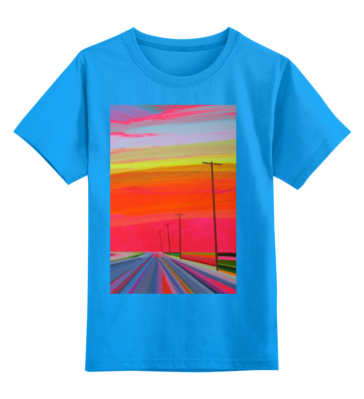 

Детская футболка Printio Route 66 цв.голубой р.152, 0000000783514