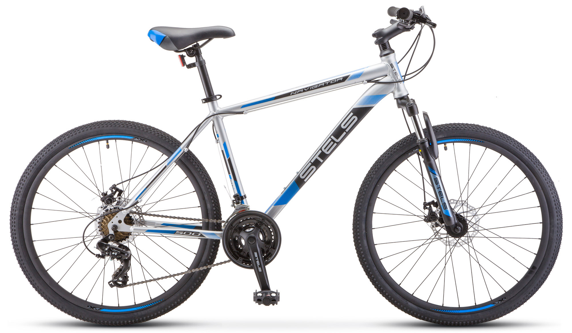 

Велосипед Stels Navigator 500 D F010 2020 16" grey/blue, Navigator 500 D F010