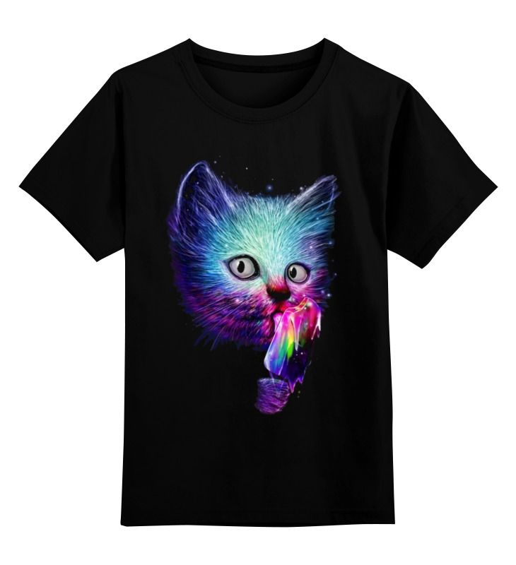 Детская футболка классическая унисекс Printio Swag cat
