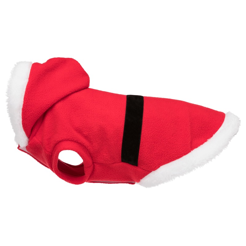 фото Попона рождественская для собак trixie пальто санты m: 45 см/2 см, красная