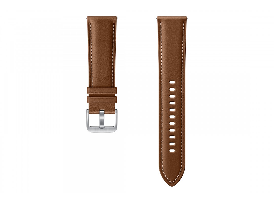 Ремешок для смарт-часов Samsung Stitch Leather Band Galaxy Watch3 45мм коричневый