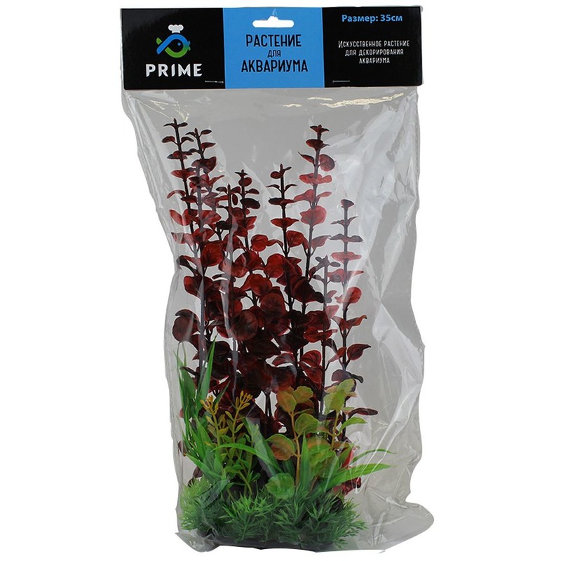 фото Искусственное растение для аквариума prime z1405, композиция из пластиковых растений, 30см