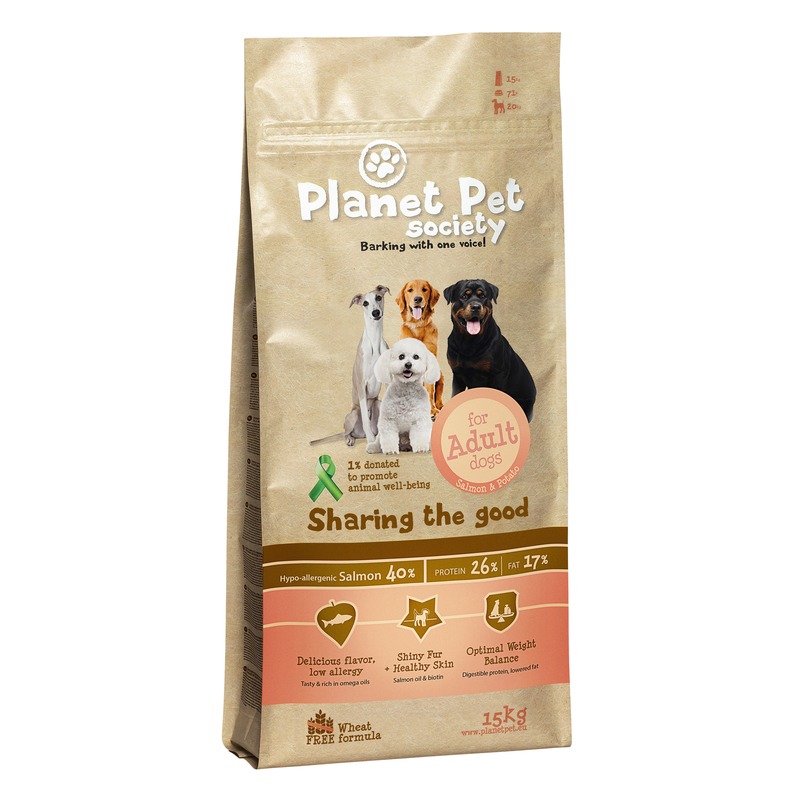 фото Planet pet salmon & potato for adult dog сухой корм для собак с лососем и картофелем 3 кг