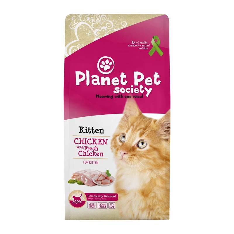 фото Planet pet kitten chicken&fresh сухой корм для котят с курицей и свежим мясом 1,5 кг