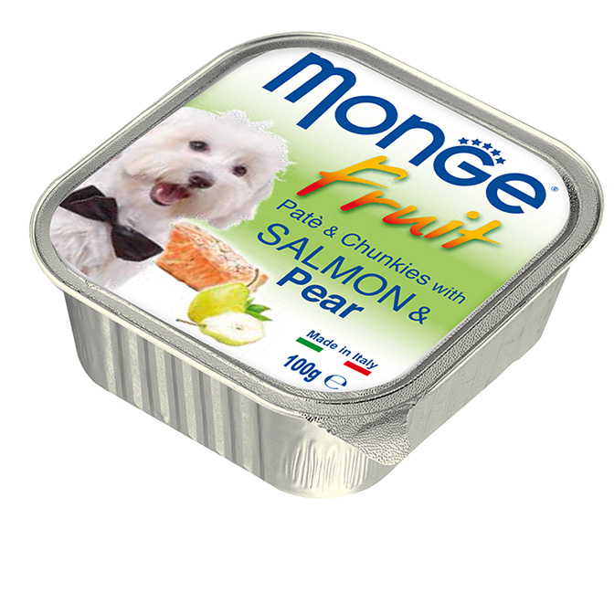 

Консервы для собак Monge Dog Fruit, с лососем и грушей, 32 шт по 100 г, Fruit