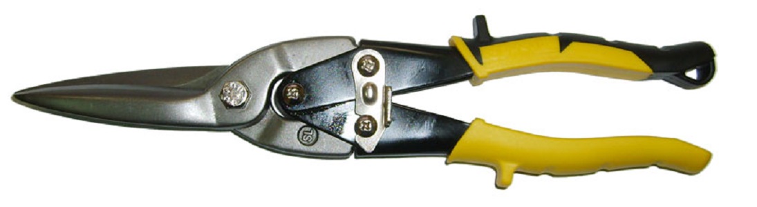Ножницы по металлу пряморежущие 300мм CrV (желтые) Skrab 24041 угольник комбинированный 300мм skrab 40306