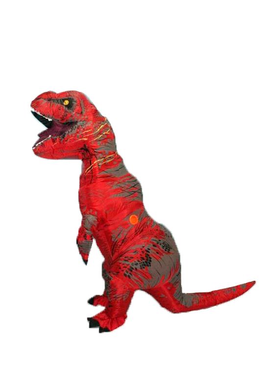Надувной костюм Lilkrok Динозавр, цв. красный р.120-140