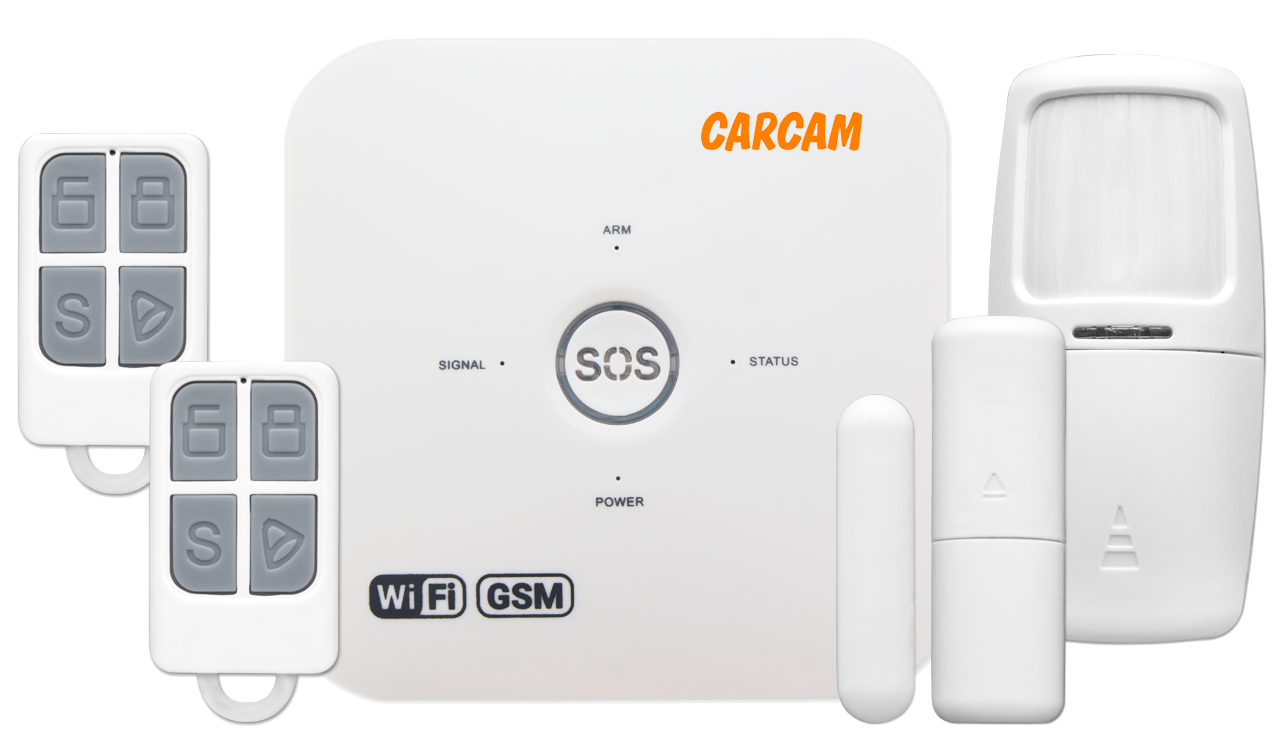 фото Wi-fi/gsm сигнализация carcam gsm alarm kit комплект умный дом