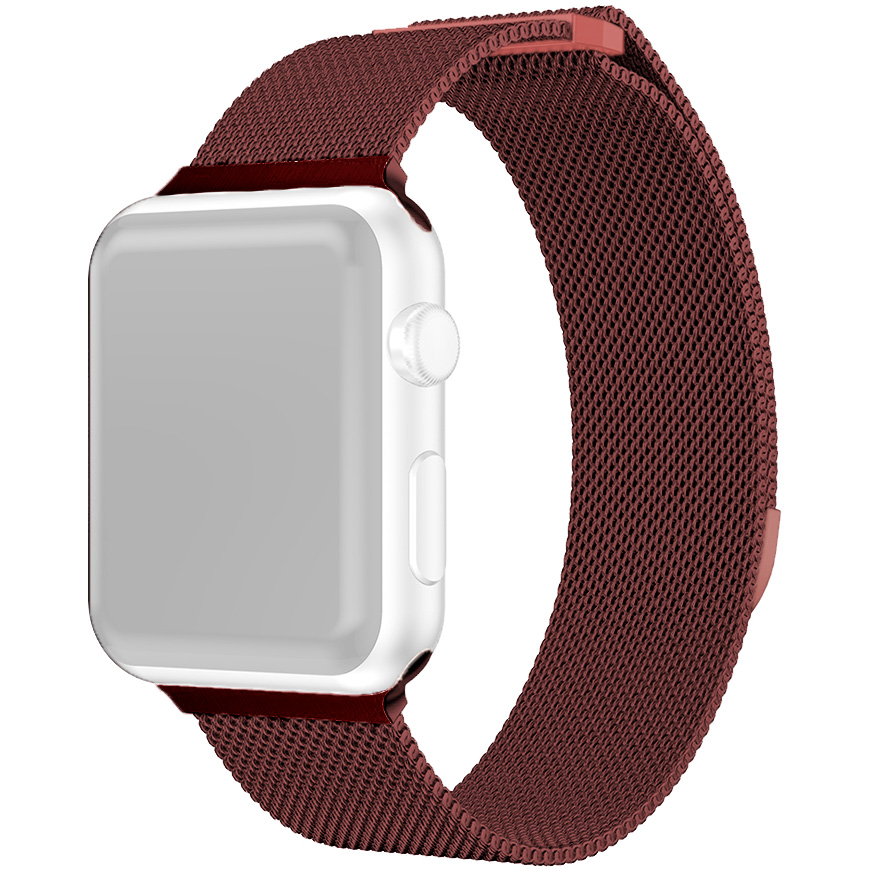 фото Ремешок innozone для apple watch 1/2/3/4/5 metall 42/44 mm - dark red (apwtme42-15)