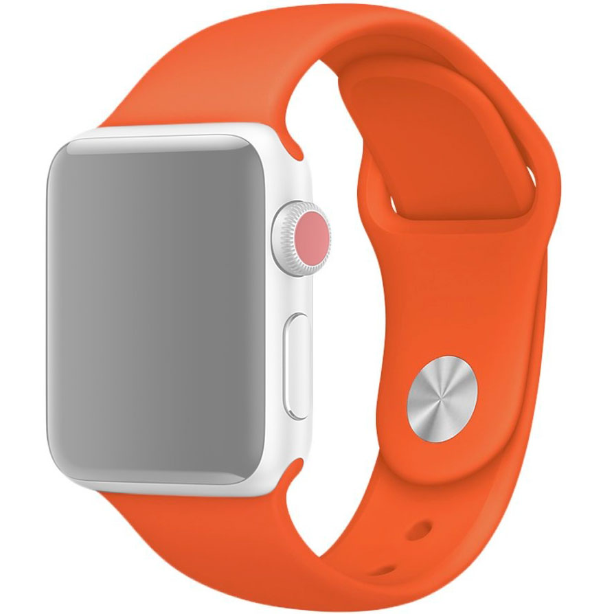 Ремешок InnoZone для Apple Watch 1/2/3/4/5 silicone 38/40 mm - Orange (APWTSI38-56)