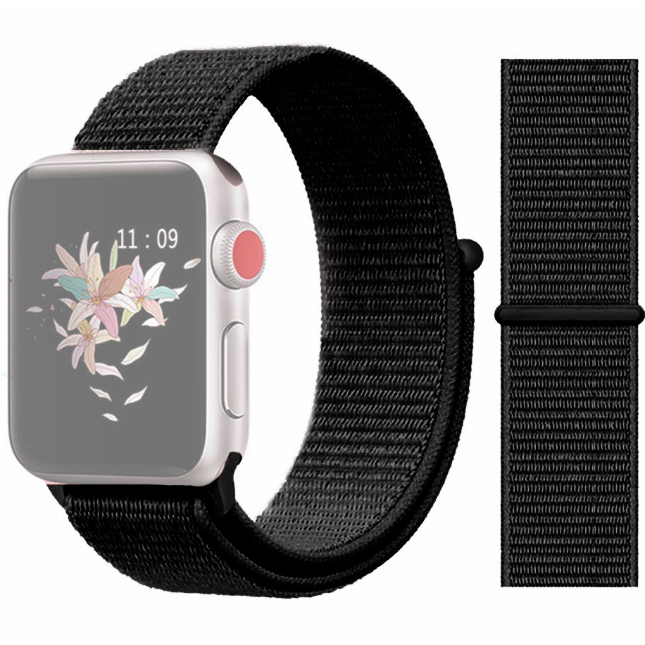 фото Ремешок innozone для apple watch 1/2/3/4/5 neylon 42/44 mm - black (apwtny42-22)