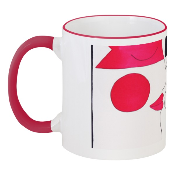 

Кружка Printio с цветной ручкой и ободком Без лишних слов, Разноцветный