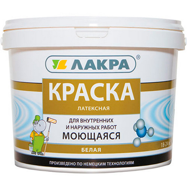 фото Краска латексная моющаяся лакра 6,5кг