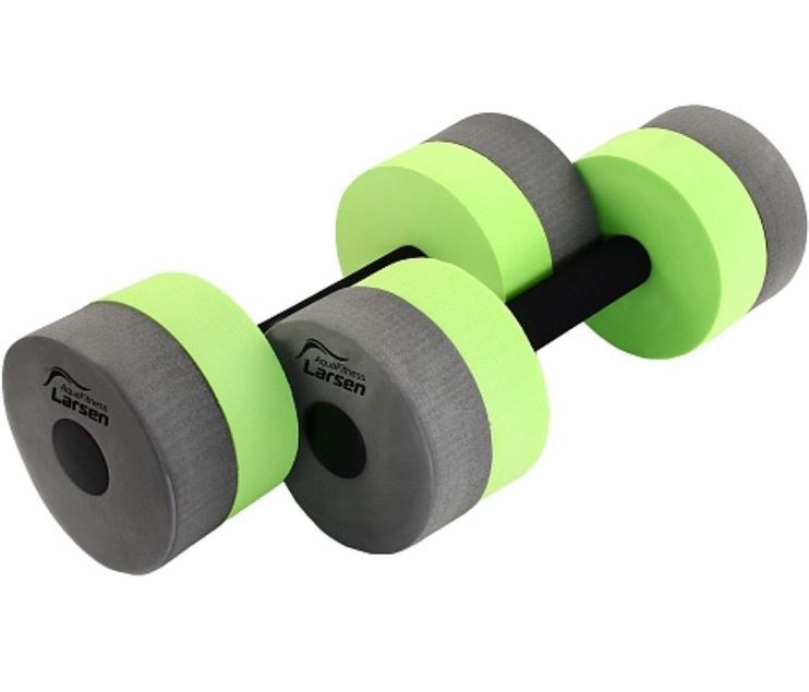 Аквагантель "Larsen. Aqua Fitness" (2 штуки), сильной сопротивляемости, зелёно-серые