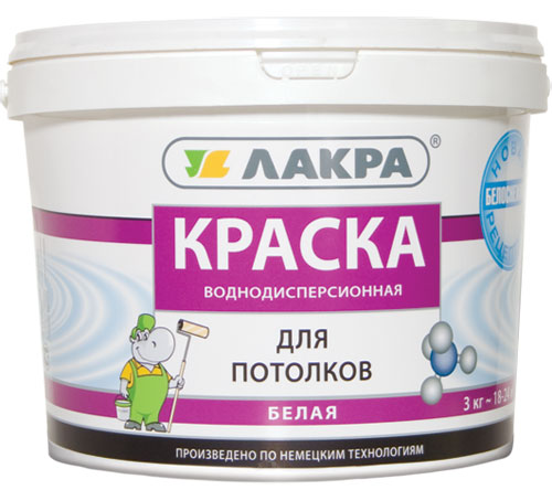 

Краска Лакра для потолков, белый, 6,5 кг, для потолков