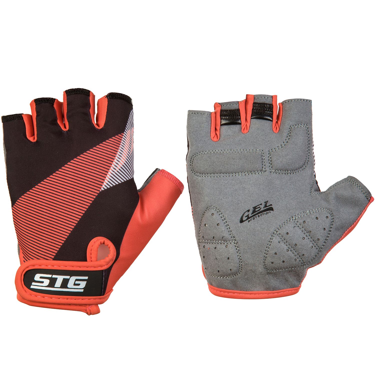 

Велоперчатки STG Х87912, black/red, L, Красный;черный, Х87912