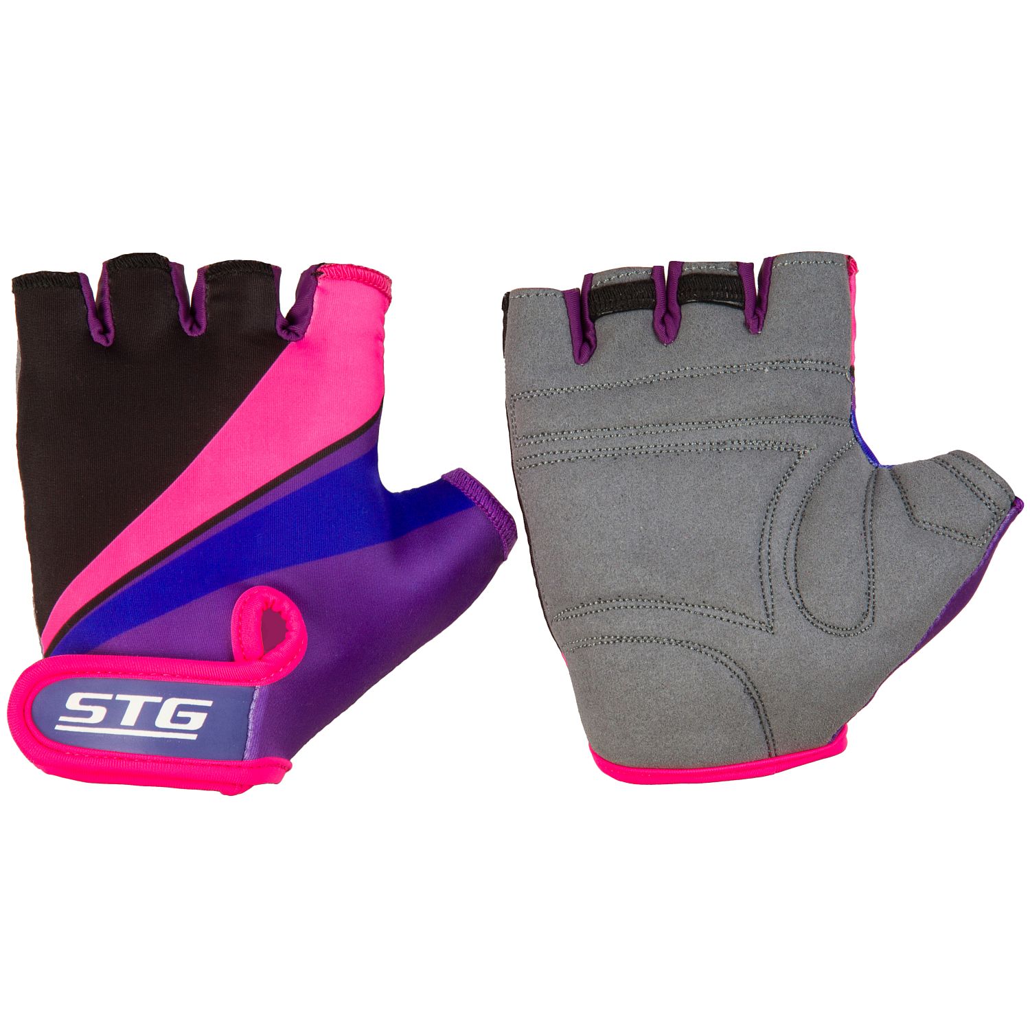 Велоперчатки STG Х87909, pink/purple, S
