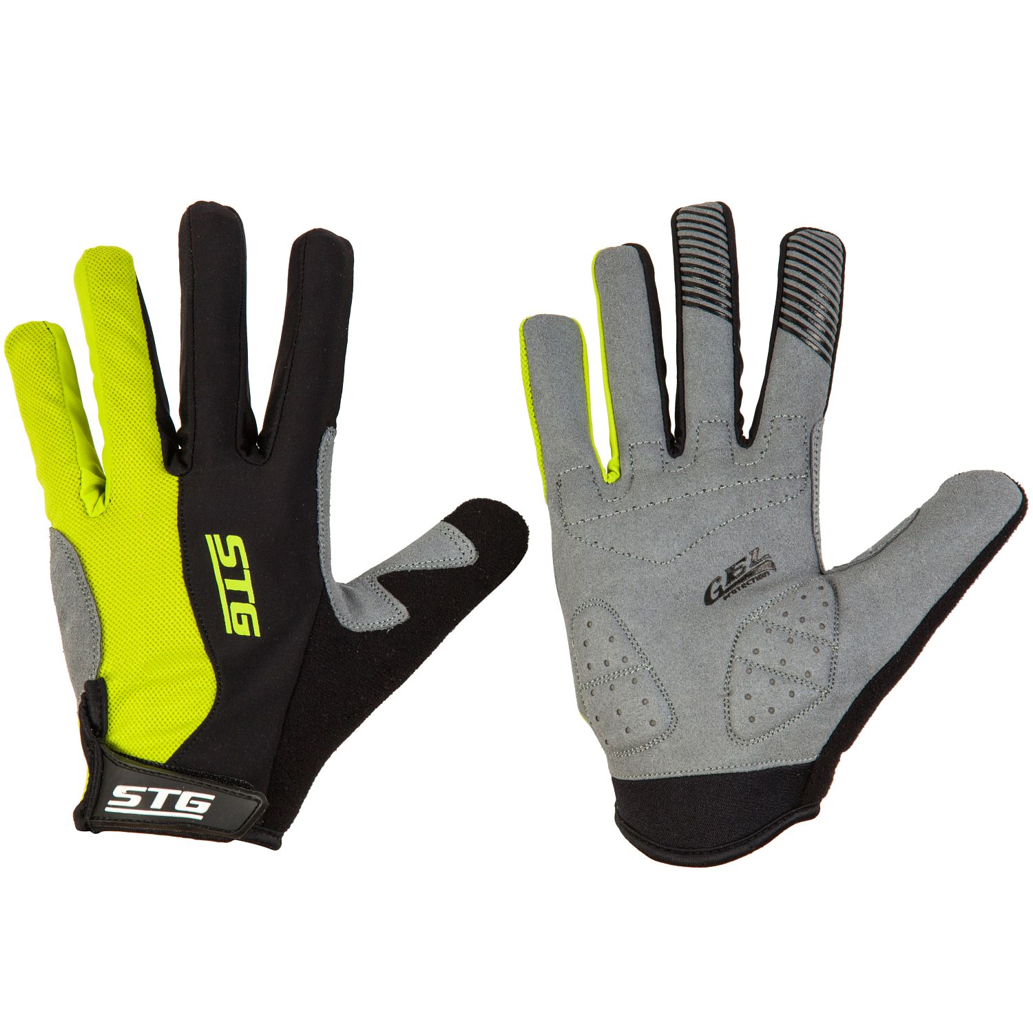 фото Велоперчатки stg х87907, black/lime, s