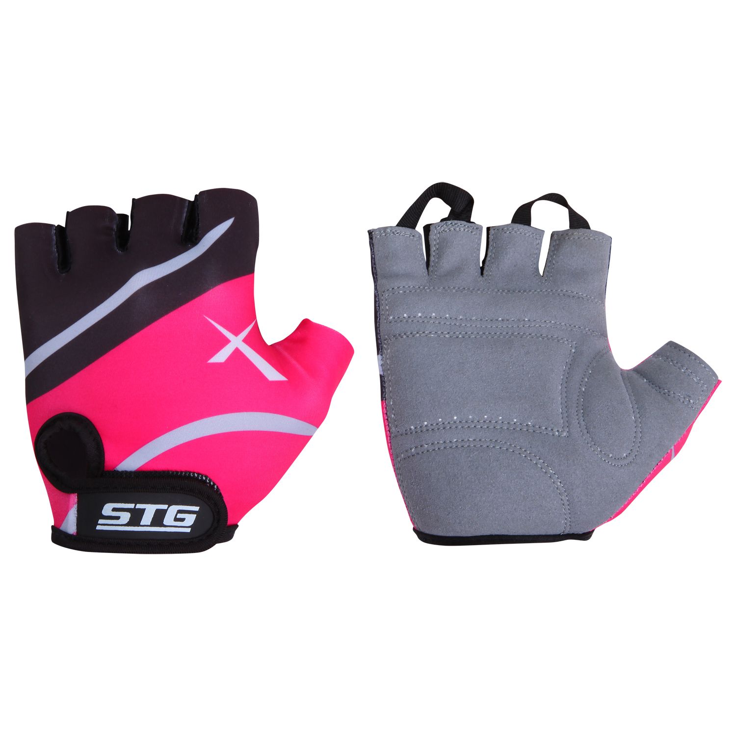 

Велоперчатки STG Х61872 Х61872, grey/pink, M, Х61872 Х61872