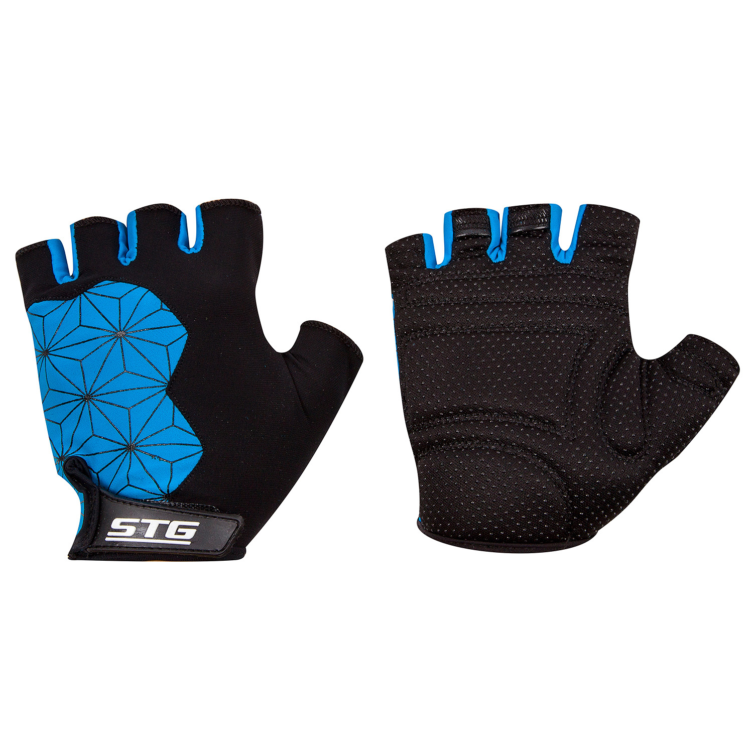 Велоперчатки STG Replay, black/blue, XL