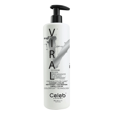 фото Красящий шампунь для яркости цвета - серебряный / viral shampoo extreme silver (739 мл) celeb luxury