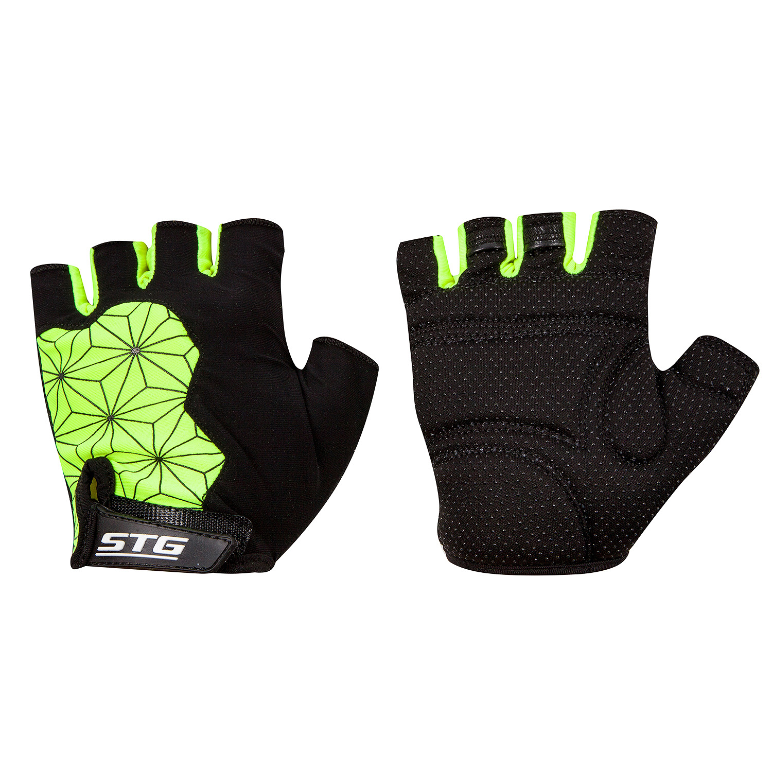 

Велоперчатки STG Replay, black/green, L, Replay