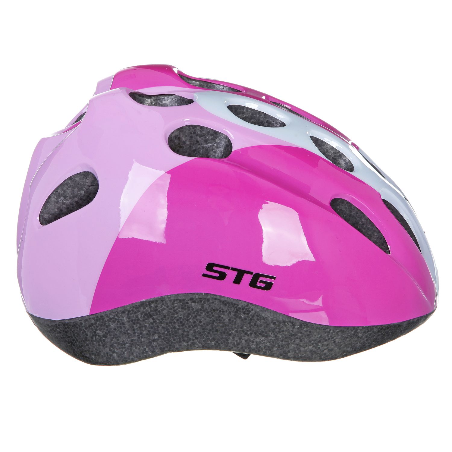 Велосипедный шлем STG HB5-3, розовый/белый, M