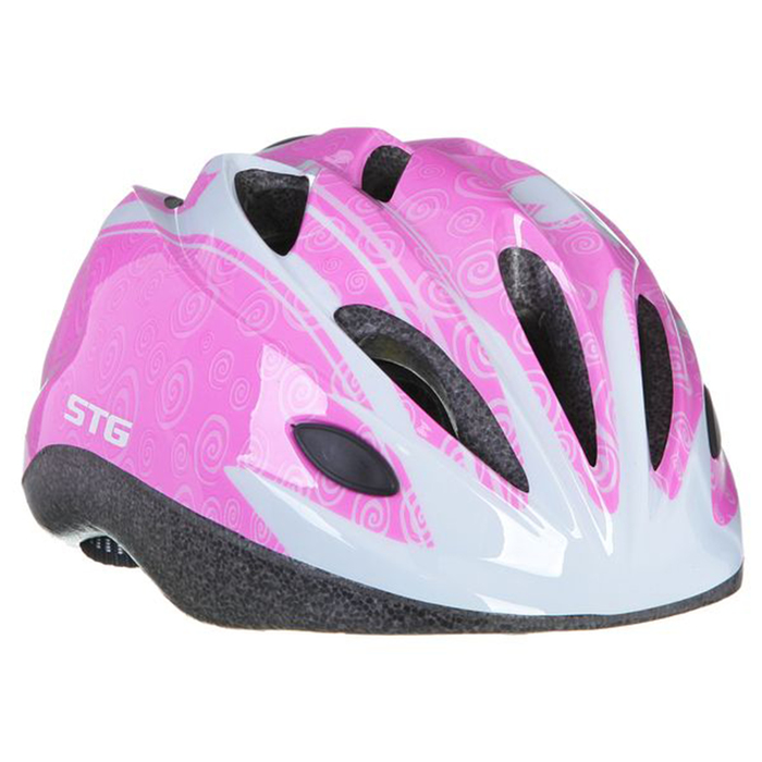 фото Велосипедный шлем stg hb6-5-d, розовый/белый, m