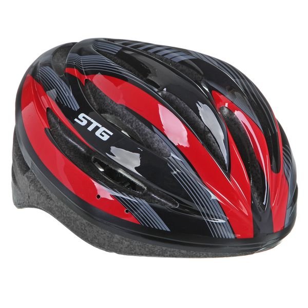 фото Велосипедный шлем stg hb13-a, серый/черный/красный, l