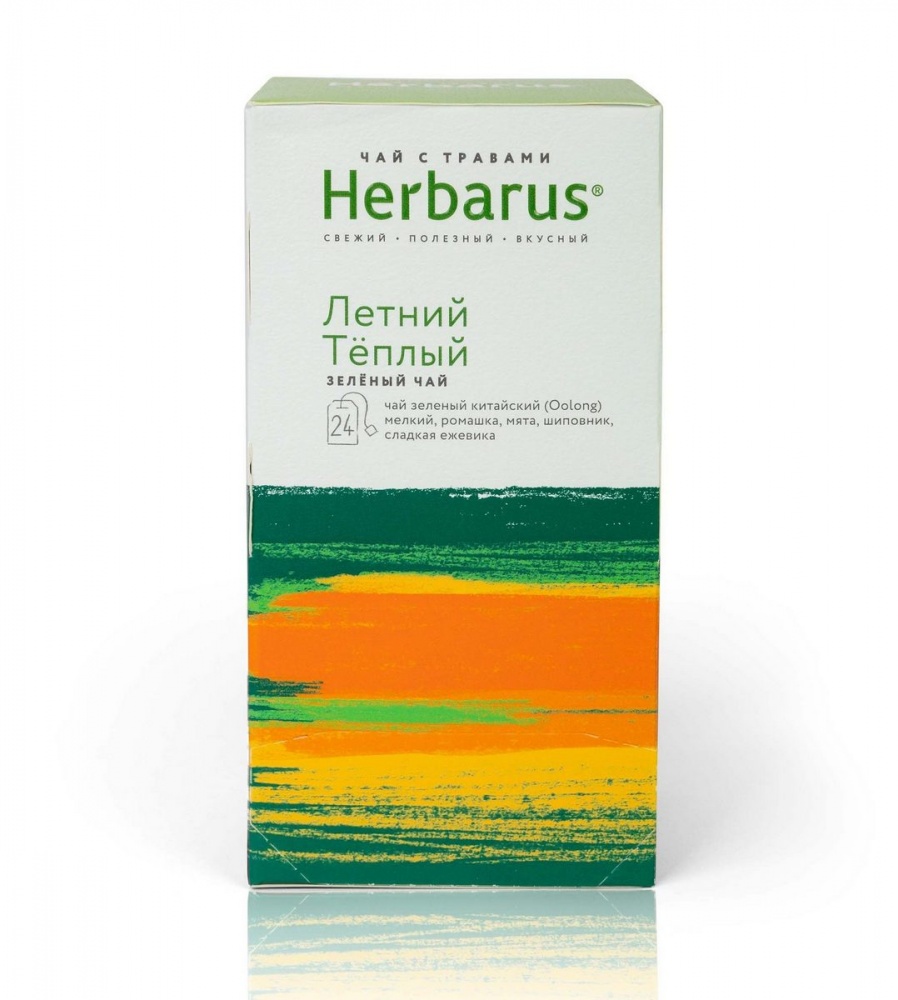 

Чай Herbarus летний теплый зеленый с добавками 24 пакетика