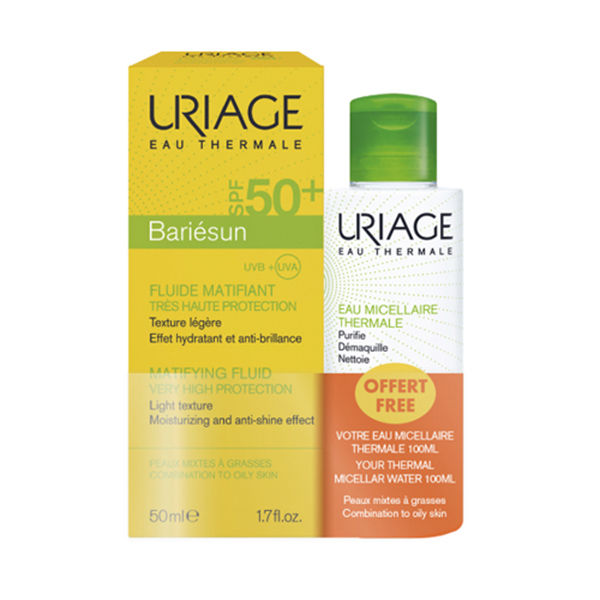 Эмульсия для лица Uriage матирующая SPF 50+ 50мл +Вода мицеллярная 100мл