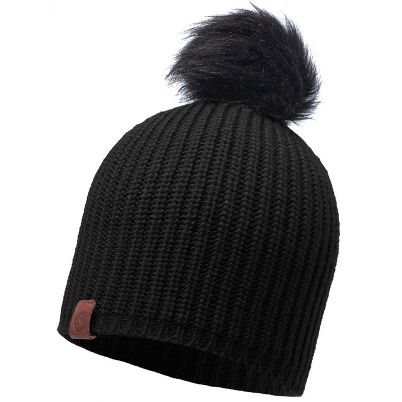 фото Шапка-бини унисекс buff knitted hat adalwolf black, one size