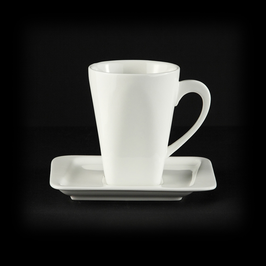 

Чайная пара квадратная 220мл "Sam&Squito Quadro" JX38-C006-02,JX82-С001-D02,06J19-2026, Белый