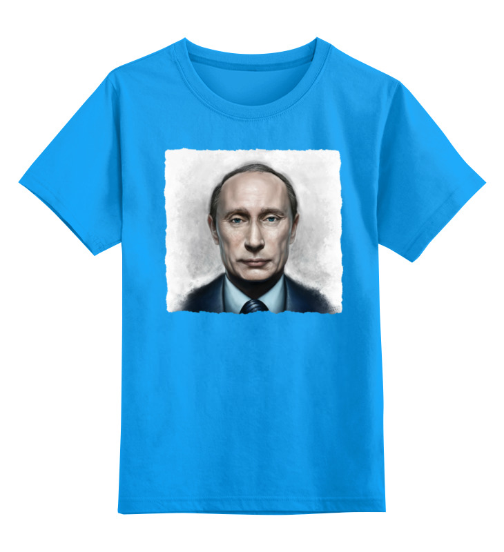

Детская футболка Printio Putin цв.голубой р.164, 0000000780465