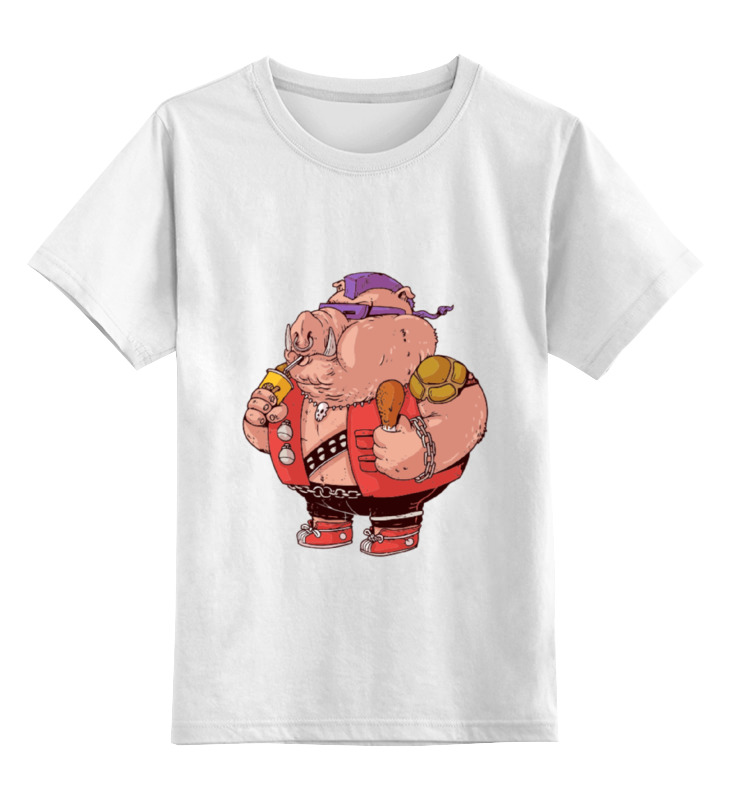 

Детская футболка Printio Fat pig цв.белый р.164, 0000000779844