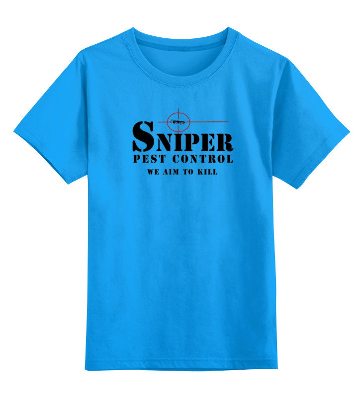 

Детская футболка Printio Sniper цв.голубой р.164, 0000000771624