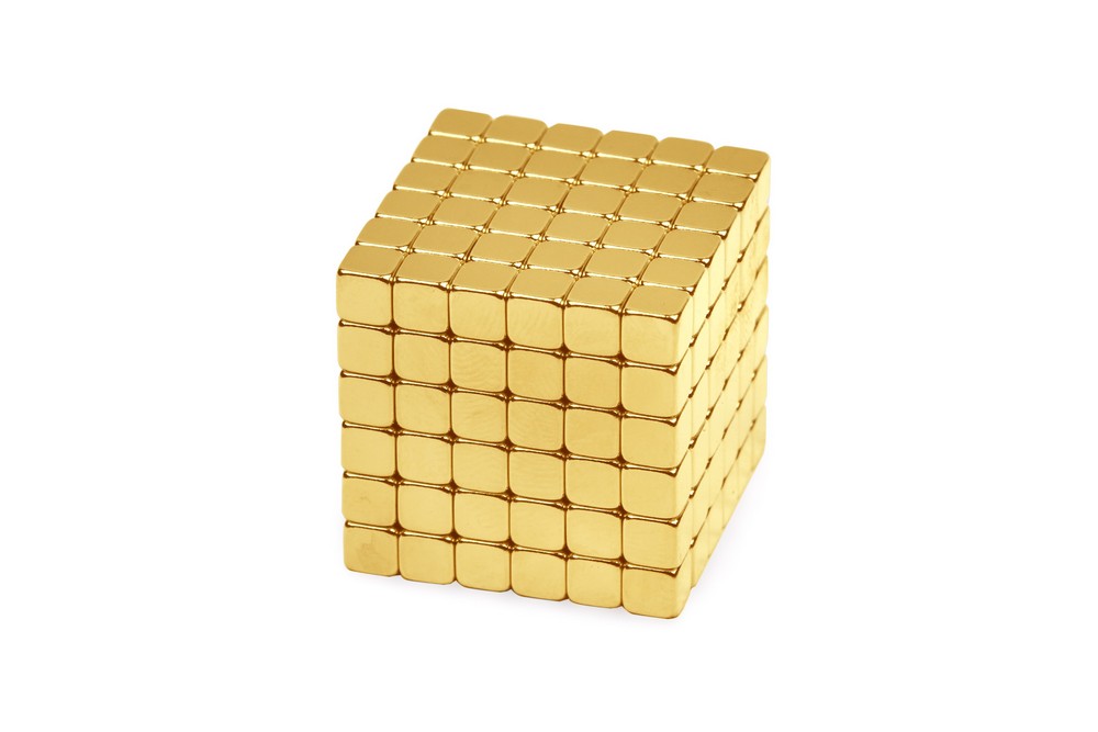 фото Куб из магнитных кубиков 6 мм forceberg tetracube, золотой