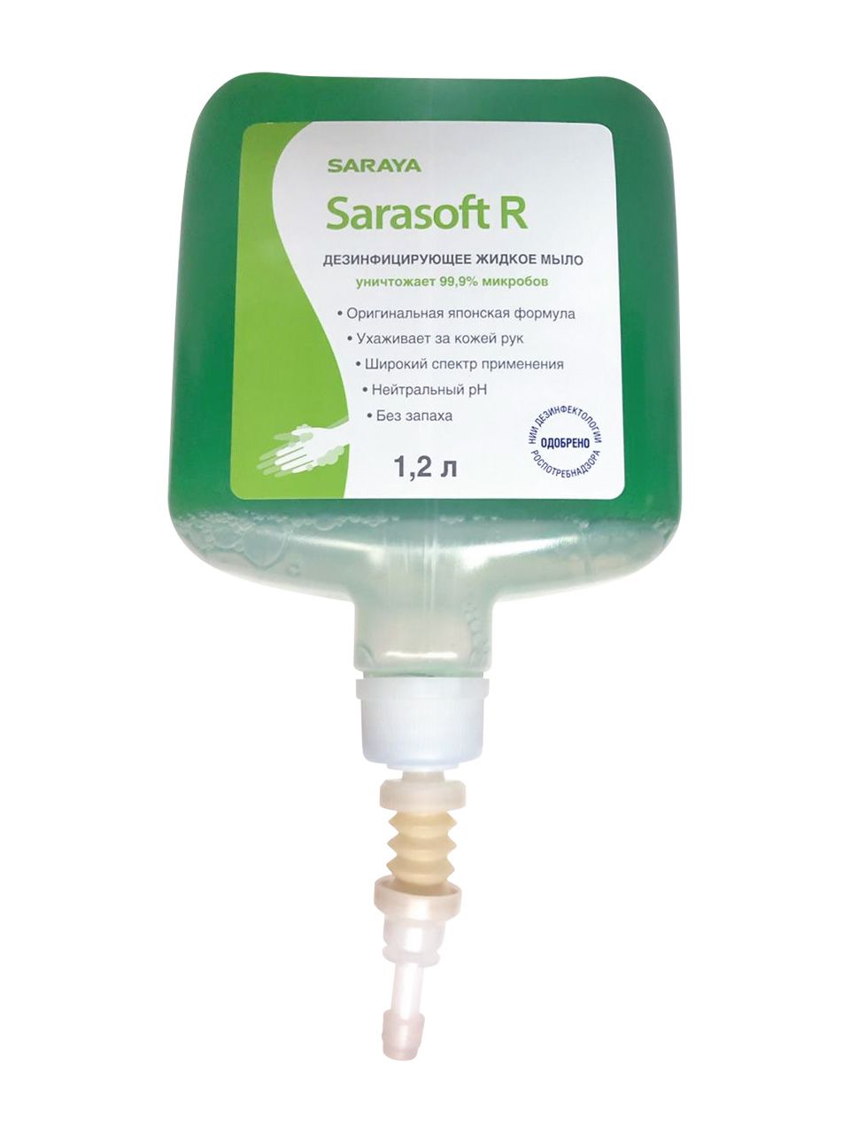 фото Дезинфицирующее пенное мыло sarasoft r 1,2 л