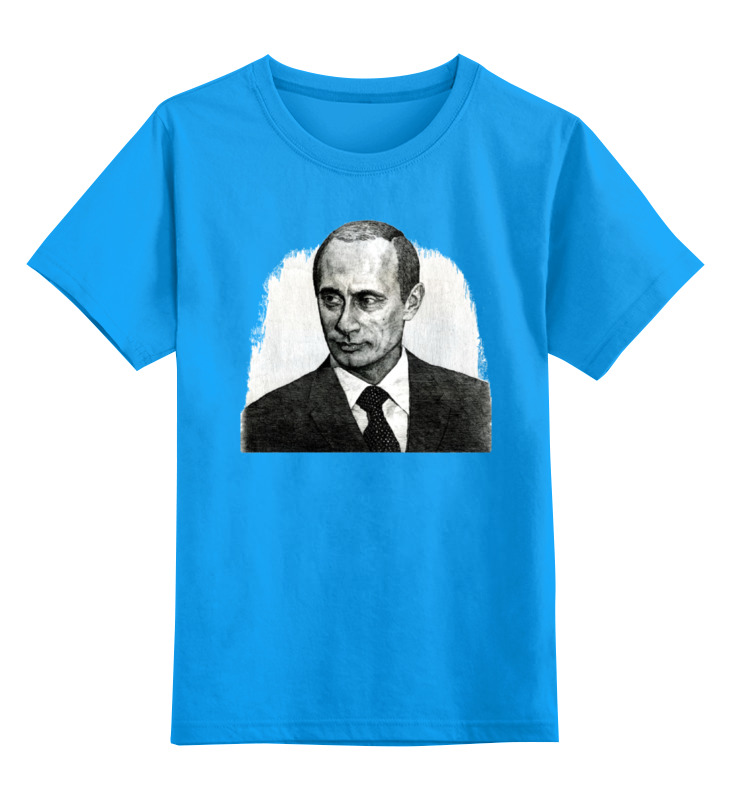 

Детская футболка Printio Putin цв.голубой р.104, 0000000780487