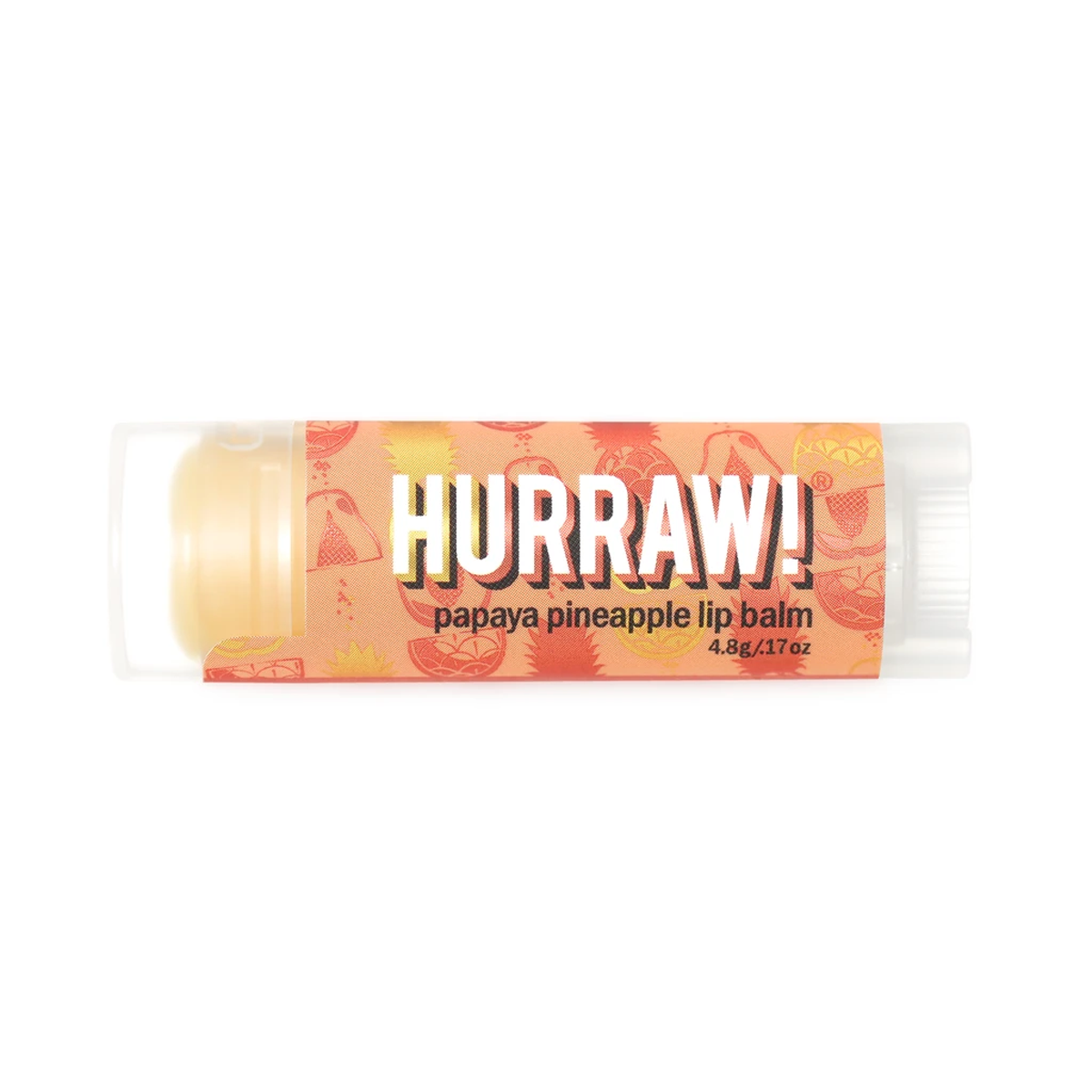 Бальзам для губ Папая Ананас, Hurraw! Papaya Pineapple Lip Balm 4,8 г