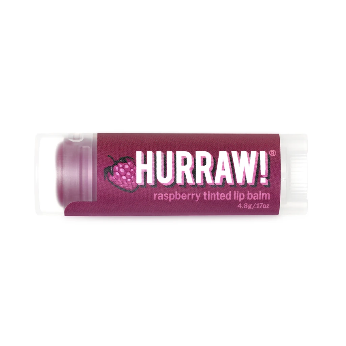 Оттеночный бальзам для губ Малина, Hurraw! Raspberry Tinted Lip Balm 4,8 г