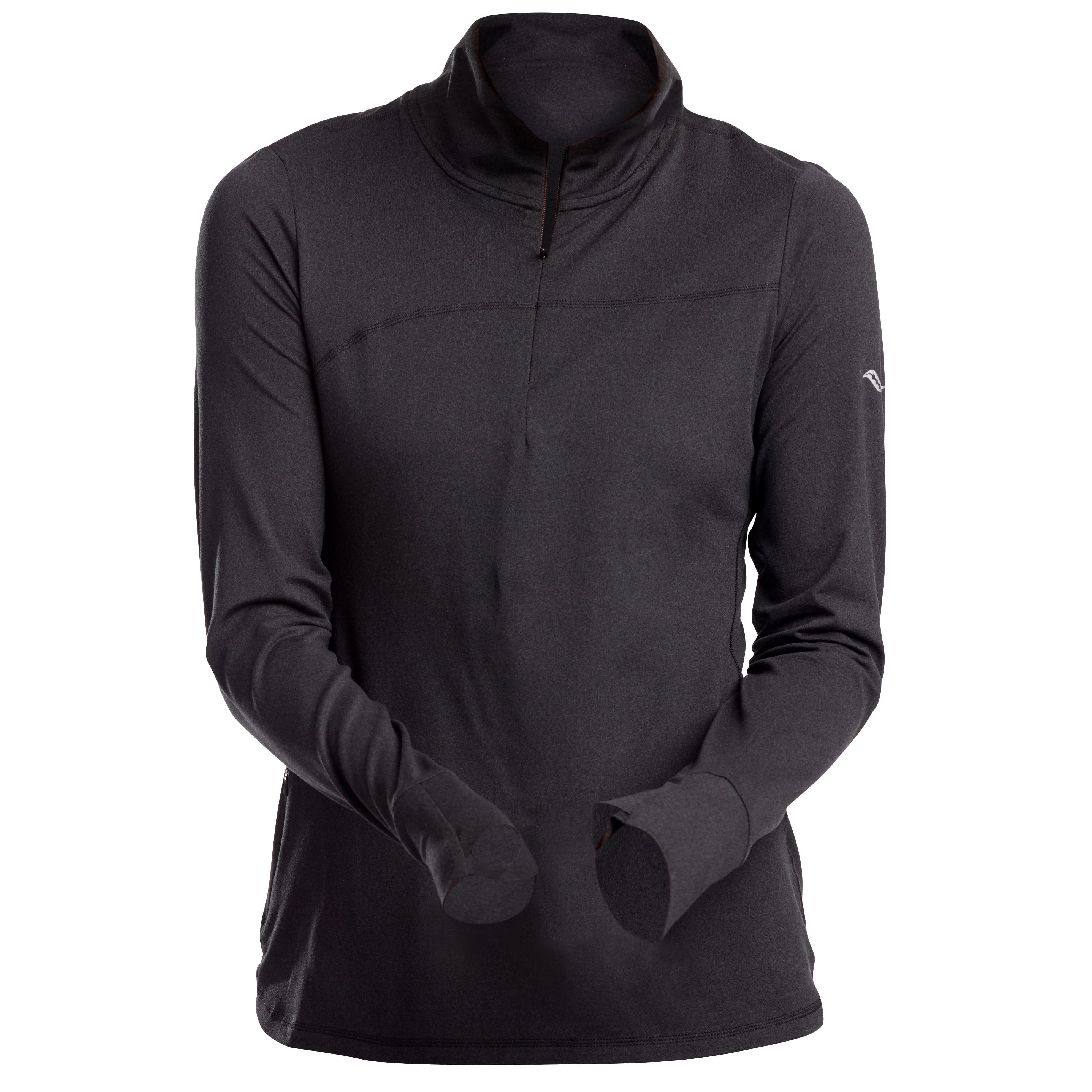 

Толстовка женская Saucony Challenge Quarter Zip черная M, Challenge Quarter Zip