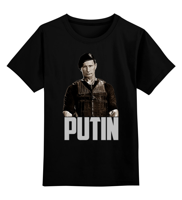 

Детская футболка Printio Putin цв.черный р.104, 0000000770502