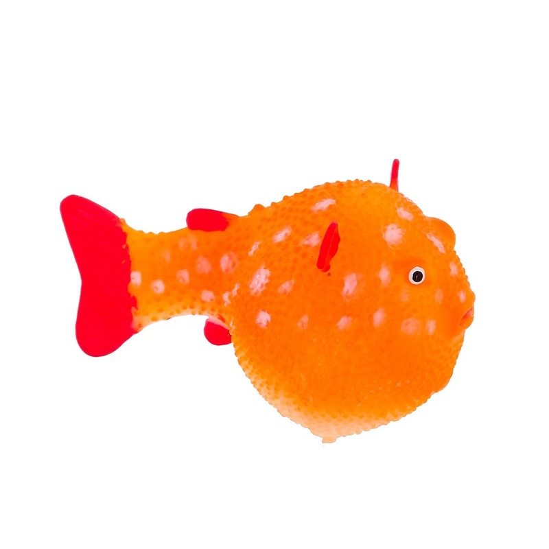 фото Декорация для аквариума gloxy рыба шар на леске, пластик, 8х5х5.5 см