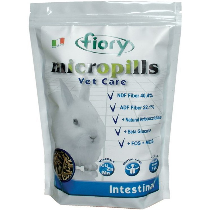 Fiory корм для карликовых кроликов Micropills Vet Care Intestinal 850 г