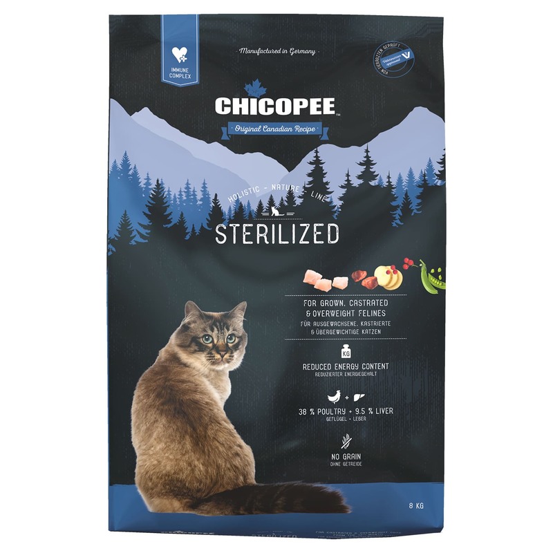 фото Chicopee hnl cat sterilized сухой корм для стерилизованных кошек 8 кг